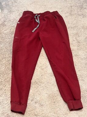 Figs Maroon Joggers Scrubs Pants Nurse Dr Medium